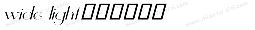 wide light字体转换